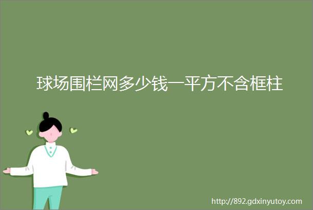 球场围栏网多少钱一平方不含框柱